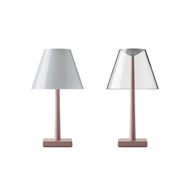 Rotaliana Dina+ LED Table Lamp Pink White Transparent Rotaliana - 1