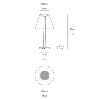 Rotaliana Dina+ Lampada LED da Tavolo Azzurro a Batteria Ricaricabile Rotaliana - 2