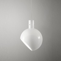 Fontana Arte Parola Spherical Suspension Lamp In Blown Glass