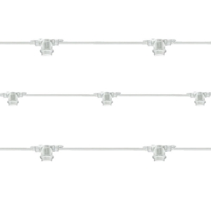 Catena Luminosa Cordoniera Prolungabile Bianca da 10 Portalampada E27 11,5 m Uso Esterno