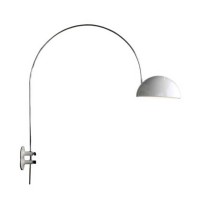 Oluce Coupè Adjustable Dome Arc Wall Lamp Design by Joe Colombo 1967