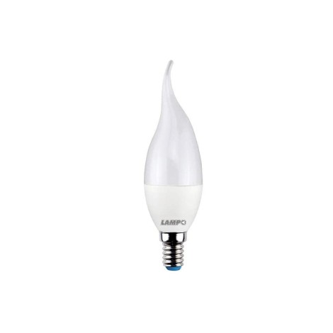 Lampo Lampadina Colpo di Vento E14 LED 8W Fiamma riflettore opalino