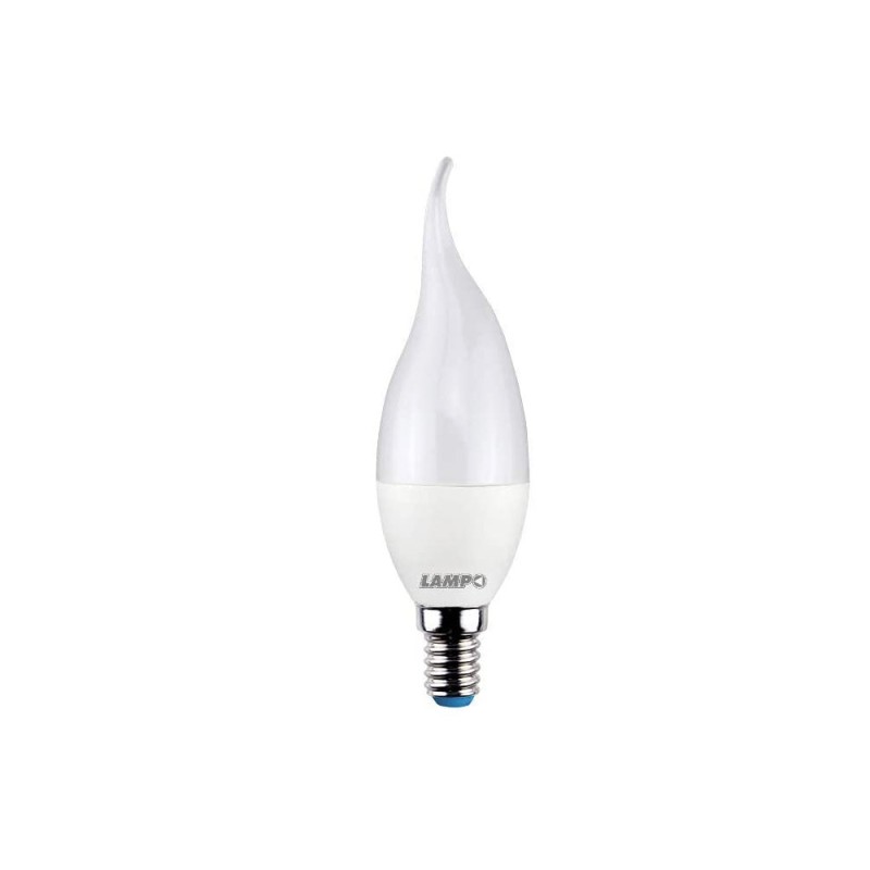 Candle bulb Flame LED E14 frost 8W opal reflector