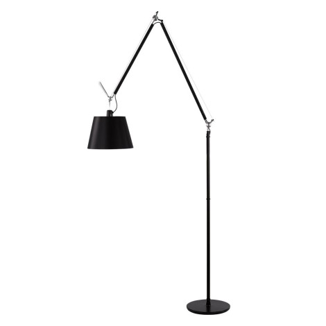 Artemide Tolomeo Mega Floor Dimmable LED Lamp in Black Fabric