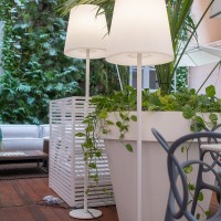 Slide Design Ali Baba Steel High LED Floor Lamp for Outdoor