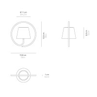 Ai Lati POLDINA Rust Pendant Hanging Lamp LED Rechargeable IP54