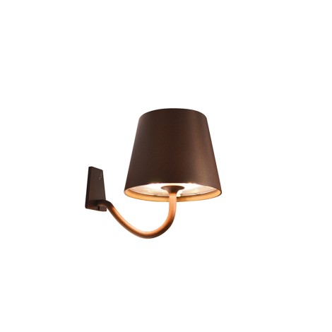 Ai Lati POLDINA Rust Applique Wall Lamp LED Rechargeable IP54
