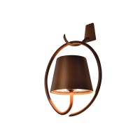Ai Lati POLDINA Rust Applique Wall Lamp LED with hook Rechargeable IP54 Outdoor