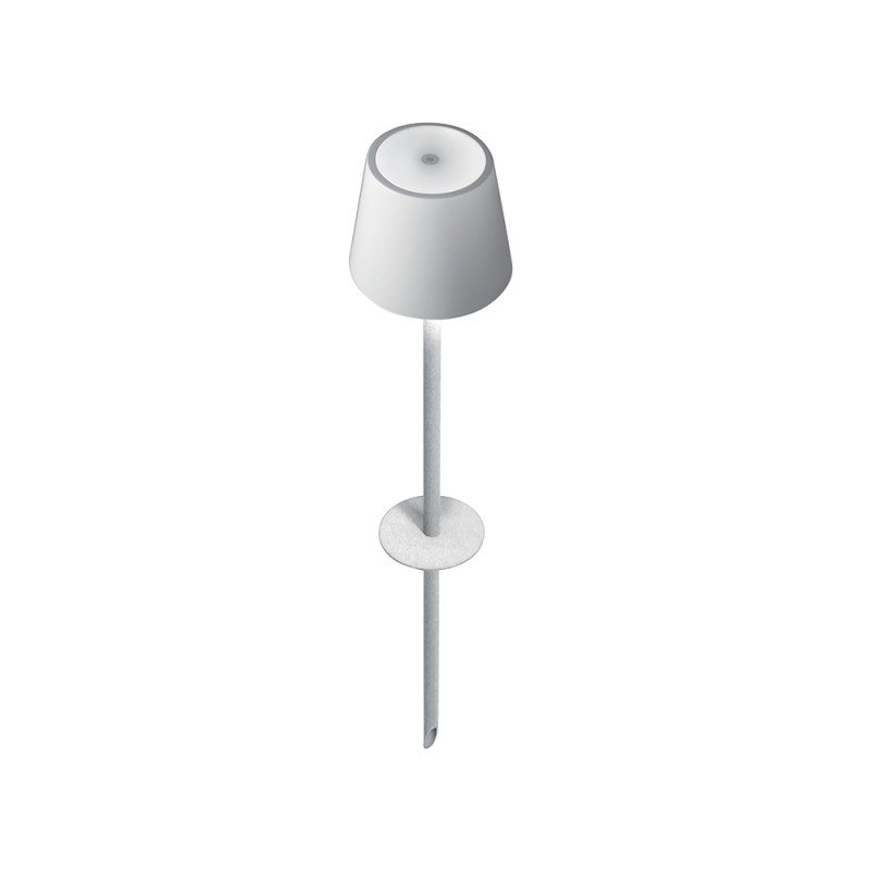 Ai Lati Poldina PEG Bianco Lampada LED da Esterno Giardino con Picchetto Ricaricabile IP54