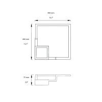 Mantra Boutique L Square LED Wall Lamp for Indoor