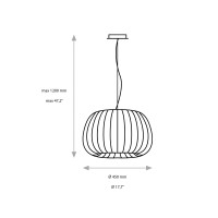 ACB Mirta LED Suspension Lamp with Rounded Shape for Indoor