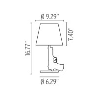 Flos Guns Bedside Gun Lampada da Tavolo Cromo Lucido By