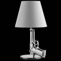 Flos Guns Bedside Gun Lampada da Tavolo Cromo Lucido By