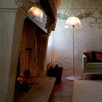 Flos Romeo Moon F Floor Dimmable Lamp by Philippe Starck