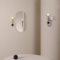 copy of Astro Lighting Orb spherical wall lamp with round mirror