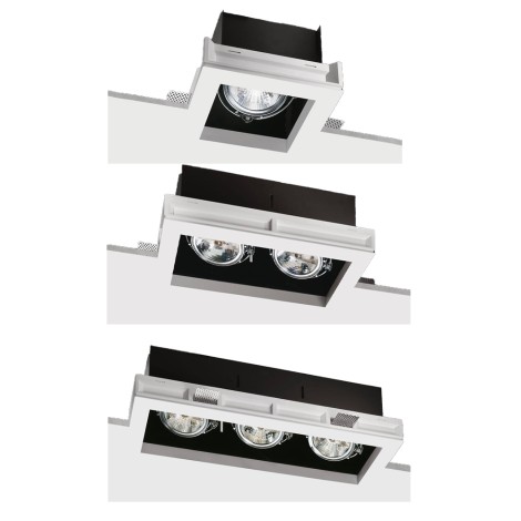 Buzzi & Buzzi Black Box Faretto Incasso orientabile Per LED AR111