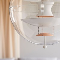 Verpan VP Globe Warm Peach Suspension Lamp By Verner Panton