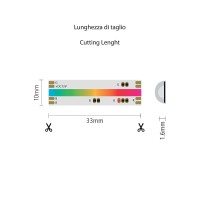 1 Meter RGB Strip LED COB 15W 12V Dimmable IP65 with Remote Control