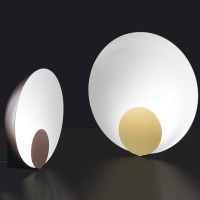 Oluce Siro Curved Dimmable LED Table Lamp By Marta Perla
