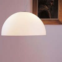 Oluce Sonora 438 Suspension Lamp in Murano Glass By Magistretti