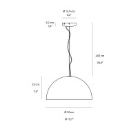 Oluce Sonora 411 Suspension Lamp in Murano Glass By Magistretti