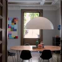 Oluce Sonora 493 Historical Suspension Lamp By Vico Magistretti
