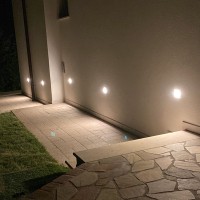 Playled Vitrum Glass Recessed White LED Wall step light for 503 Box with Asymmetric Beam