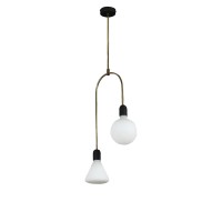 Cattaneo Smith 2S Ceiling Lamp 2 Arms Brass for Indoor