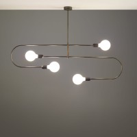 Cattaneo Smith 4S Suspension Lamp in Brass 4 Sources