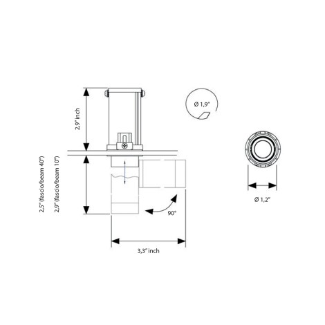 Esse-ci Teres Micro Zoom Recessed Frameless with Adjustable Beam