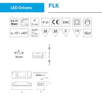 Power supply QLT PLK112 14W 45V 350mA for LED modules
