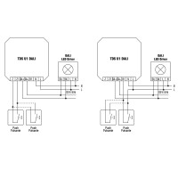 TCI Push button control unit for LED lamps with DALI dimming