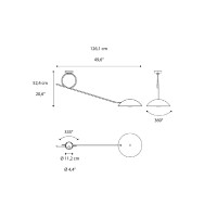 Diesel Spring Ceiling Lamp with Adjustable Arm for Indoor