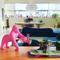 Qeeboo Kong XS Gorilla LED Table Lamp for Indoor By S. Giovannoni