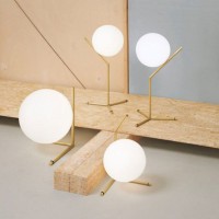 Flos IC T1 High Table Lamp E14 Brushed Brass By Michael