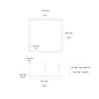 Artemide Alphabet of Light SQUARE 180 Lampada LED Sospensione