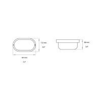 Lampo E090SG Oval Ceiling or Wall Lamp for Outdoor