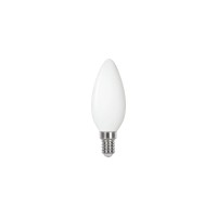 Lampo Lampadina Oliva E14 LED 6W 800lm Vetro Milky White