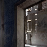 Flos Noctambule Led Suspension Glass Low Cylinders by