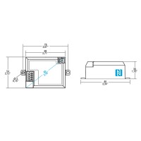 TCI Mini LED Driver Professionale square DALI 38 NFC dimmable