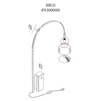 Flos Ricambio Canotto Anodizzato E27 per Lampada Arco