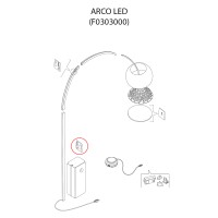 Flos Ricambio Vite Fissa Asta con Raccordo per Lampada Arco