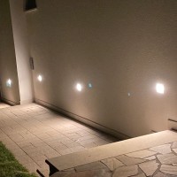 Lampo Segnapasso in Vetro TRICOLOR LED Dimmerabile Da Incasso 5W Per Scatole Standard 503 IP66