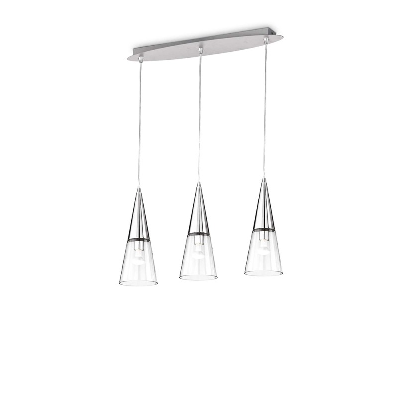 copy of Ideal Lux Cono SP1 Conical Suspension Lamp in Glass