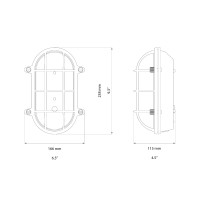 Astro Lighting Thurso Oval Ceiling or Wall Applique for Outdoor