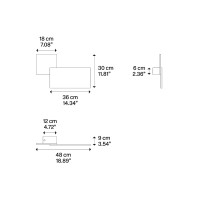 Lodes Puzzle Outdoor Square&Rectangular Lampada LED a Parete IP65