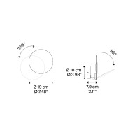 Lodes Puzzle Outdoor Round Single LED Wall Lamp IP65