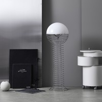 Verpan Wire Floor Lamp in Steel Wire By Verner Panton