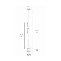 Vibia Bamboo h270 Double LED Recessed Floor Lamp IP66