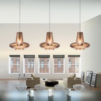 Zafferano Romeo and Giulietta Suspension Lamp in Glass E27